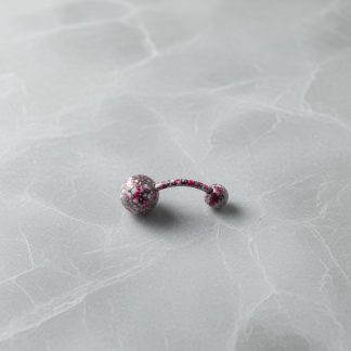 Kırmızı Beyaz Konfeti Göbek Piercingi