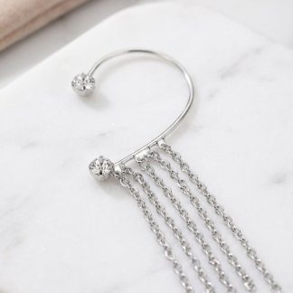 Gümüş Zincirli Ear Cuff
